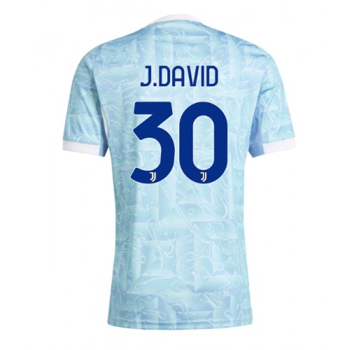 Stroje piłkarskie Juventus Jonathan David #30 Koszulka Wyjazdowej 2025-26 Krótki Rękaw